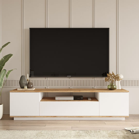 TV-Ständer Chilham Naturweiß M180xP44.5xH44.6cm