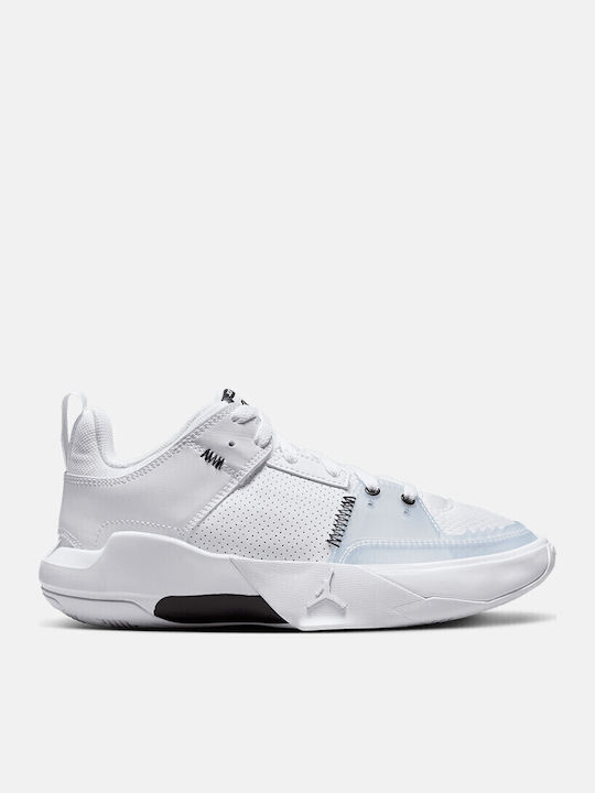 One Take 5 (Gs) Kids Sports Shoes Basketball with Laces White / Black