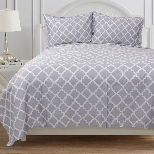 Beauty Home Fairmont Art 12005 Σετ Κουβερλί Υπέρδιπλο Βαμβακοσατέν Εμπριμέ 220x240cm