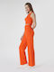Damen Stoff Hose in Schlanker Passform Orange
