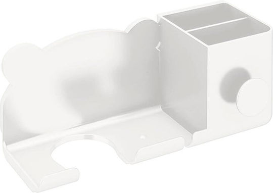 Regal-Einheit Badezimmer Einzel Wandmontage Schrauben ​8.6x23cm Weiß