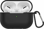 ObaStyle Husă Silicon cu cârlig în culoarea Negru pentru Apple AirPods Pro