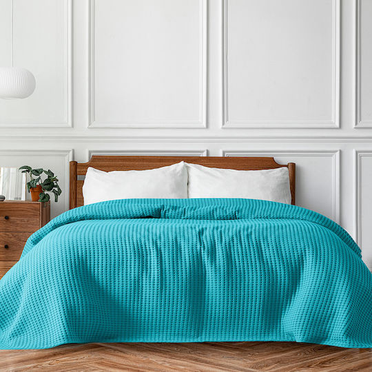 Beauty Home Waffle Art 1990 Κουβέρτα Πικέ Μονή 170x240εκ. Petrol