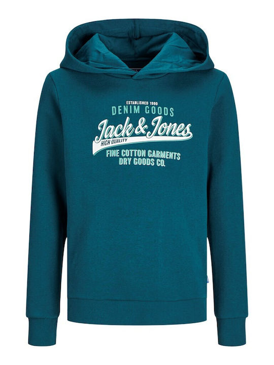 Kinder-Sweatshirt mit Kapuze und Taschen Turquoise Superior