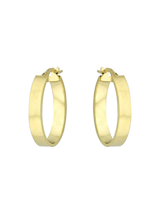 Earrings Hoops made of Gold 14K