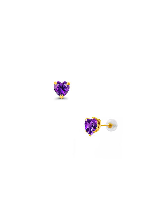 K18 Gold Amethyst Ohrringe F125489