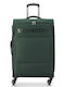 Securitech by Delsey Μεγάλη Βαλίτσα Ταξιδίου Υφασμάτινη Vanguard Green με 4 Ρόδες Ύψους 76εκ.