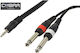 Cobra Cable 2x 6.3mm male - 3.5mm male 3m (CL200-03)