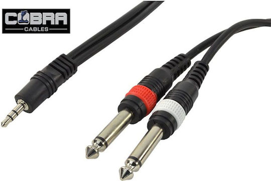 Cobra Cable 2x 6.3mm male - 3.5mm male 3m (CL200-03)