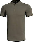 Romeo Henley Shirt KM Pentagon Olive Green