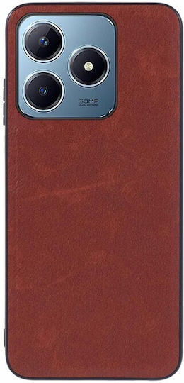 Coated Back Cover Δερμάτινο / Πλαστικό Καφέ (Realme C61)
