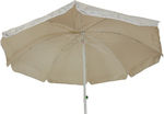 Umbrelă de plajă pliabilă Summer Club Bali 240 cm cu diametru de 2,4 m, protecție UV argintie, cod 18304