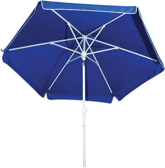 Campus Folding Beach Umbrella Diameter 2m with UV Protection and Air Vent Blue