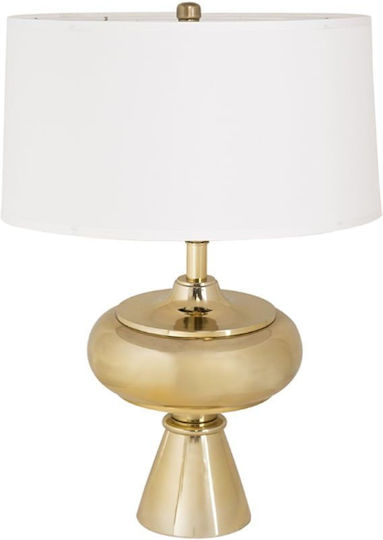 Artekko Metal Table Lamp LED with Gold Shade and Base