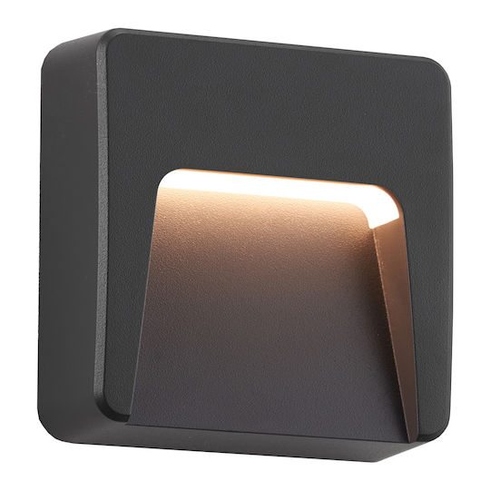 Gekas Aplica de exterior montată pe perete LED IP65 2W cu Alb Natural Lumină
