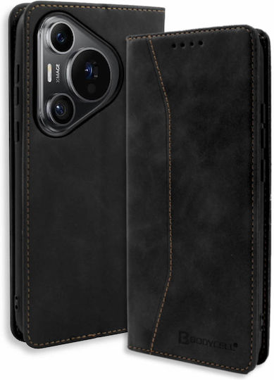 Bodycell Book Piele artificială / Piele Negru (Huawei Pura 70 Pro)