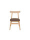 Dining Room Wooden Chair Natural 48x55x77cm