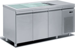 Inoxcon Edelstahl Kühltisch mit Schublade und Kühlaggregat L218xB60xH90cm Inoxcon Edelstahl Kühltisch mit Schublade und Kühlaggregat L218xB60xH90cm
