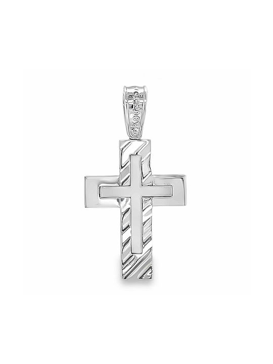 White Gold Cross K14 Karats St106944