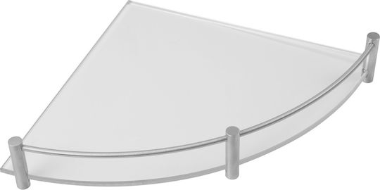 Karag Ecken An Der Wand Montiertes Badezimmerregal Glas 20x20x4cm Satin