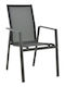 Outdoor Aluminum Outdoor Chair Dashiell Black 71x58x94cm