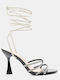 Sandalen mit Strass Schwarz