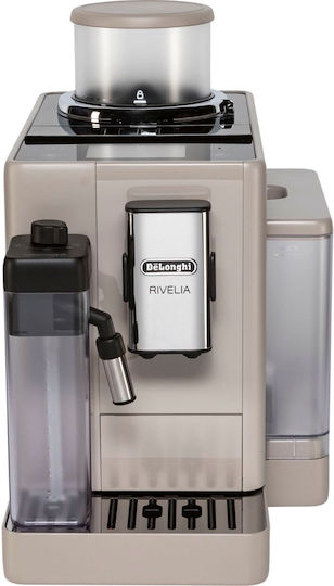 De'Longhi Rivelia Automatic Espresso Machine 1450W Pressure 19bar for Cappuccino with Grinder Beige