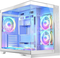 Modecom Panorama ARGB 5F Gaming Midi Tower Κουτί Υπολογιστή με Πλαϊνό Παράθυρο Λευκό