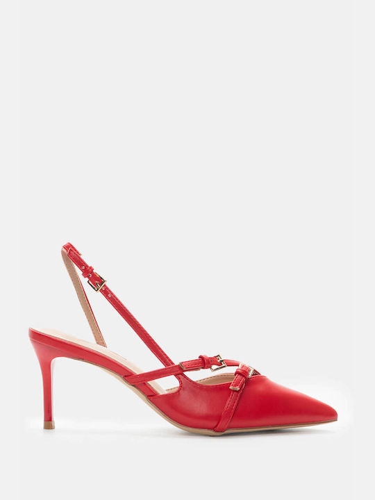 Pointed Decorative Heels 4264305-red