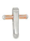 Herren Kreuz Roségold Weißgold 18K St106955