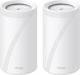 TP-LINK BE19000 v1 WiFi Mesh Network Access Point Wi‑Fi 7 Tri Band (2.4 & 5 & 6GHz) σε Διπλό Kit