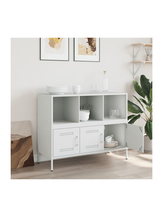 Sideboard made of Metal Olive Green 100.5x39x79cm