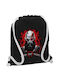 God War Backpack Bag Gymbag Black Pocket 40x48cm & Thick White Cords