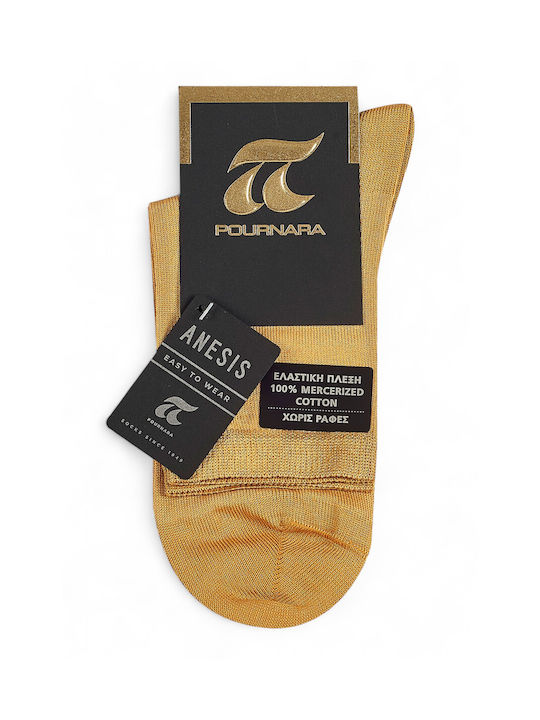 Pournara Damen Socken Mustard 1Pack