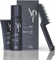 Wella Sp Men Gradual Tone Pigment Kit Σετ Βαφή Μαλλιών για Άνδρες Καστανό 60gr