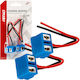 Amio Ceramic Bulb Holder 12/24v Angle for Halogen H7 Bulbs Amio Cable 2 Pieces 03055/am