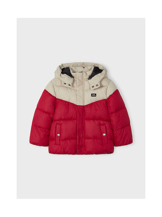 Mayoral Kids Casual Jacket with Lining & Hood Red