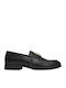 Leather Women's Loafers in Black Color