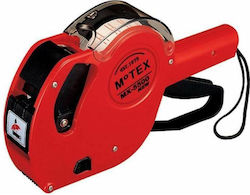 Motex MX-5500 Μηχανικός Ετικετογράφος Χειρός Μονός σε Κόκκινο Χρώμα