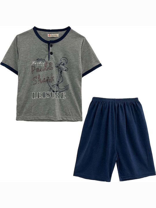 Ustyle Kids' Pajamas Summer Cotton Gray