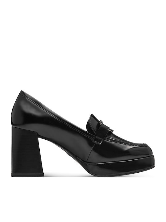 Pumps mit Plateau aus Lackleder Schwarz
