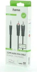 HAMA HAMA 3.5mm Male Audio Cable - 2x RCA Male Black 1.5m