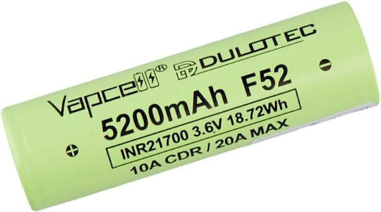 Vapcell Презареждаща батерия 21700 5200mAh 3.6V 1бр