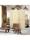 HomCom Decorativ Paravan din Rattan cu 4 Panouri 180x180cm