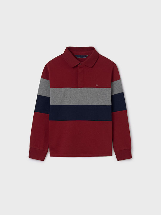 Mayoral Kids Polo Long Sleeve red