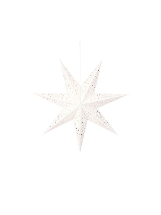 Star Ornament White H18 D60cm Paper