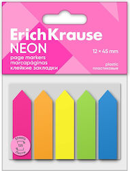 Semne de carte Erichkrause Neon Arrows 12x45mm 125 buc 5 culori 61555