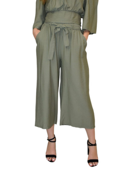 Morena Spain Damen Stoff Hose khaki