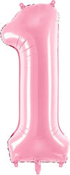 Folienzahlballon "1" 86cm Pink