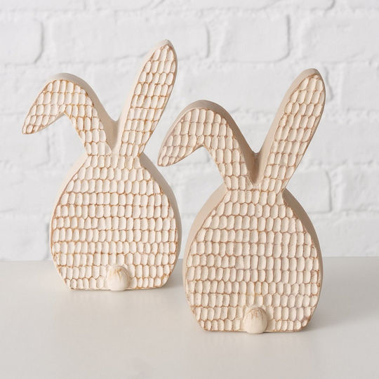 Figurina Iepure 2/ass Elana Bej 12x5x19 Cm Ceramic